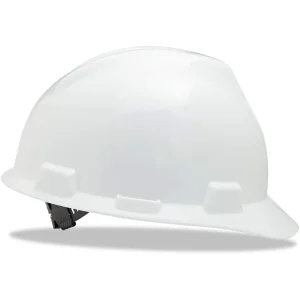 MSA V-Gard Hard Hat w/ Staz-On Suspension, Slotted – 463942