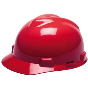 MSA V-Gard Hard Hat w/ Staz-On Suspension, Slotted – 463947
