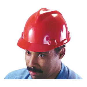 MSA V-Gard Hard Hat w/ Staz-On Suspension, Slotted – 463947