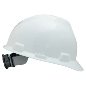 MSA V-Gard Hard Hat w/ Fas-Trac Suspension, Slotted – 475358