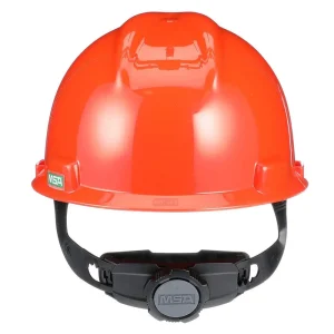 MSA V-Gard Orange Hard Hat w/ Fas-Trac III Suspension, Slotted – 475361