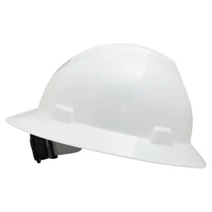 MSA V-Gard Full Brim Hard Hat w/ Fas-Trac Suspension, Non-Slotted – 475369