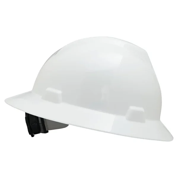 MSA V-Gard Full Brim Hard Hat w/ Fas-Trac Suspension, Non-Slotted – 475369