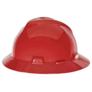 MSA V-Gard Full Brim Hard Hat w/ Fas-Trac III Ratchet, Non-Slotted – 475371