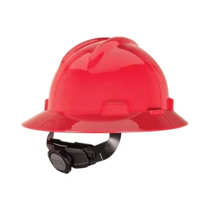 MSA V-Gard Full Brim Hard Hat w/ Fas-Trac III Ratchet, Non-Slotted – 475371