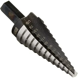 Irwin #4 Unibit Step Drill Bit, 3/16″ to 7/8″- 10234