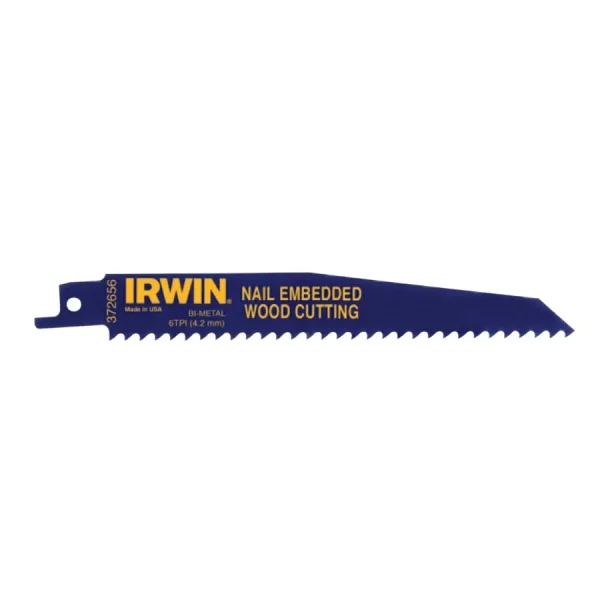 Irwin Reciprocating Saw Blade 6″, 6 TPI – 372656