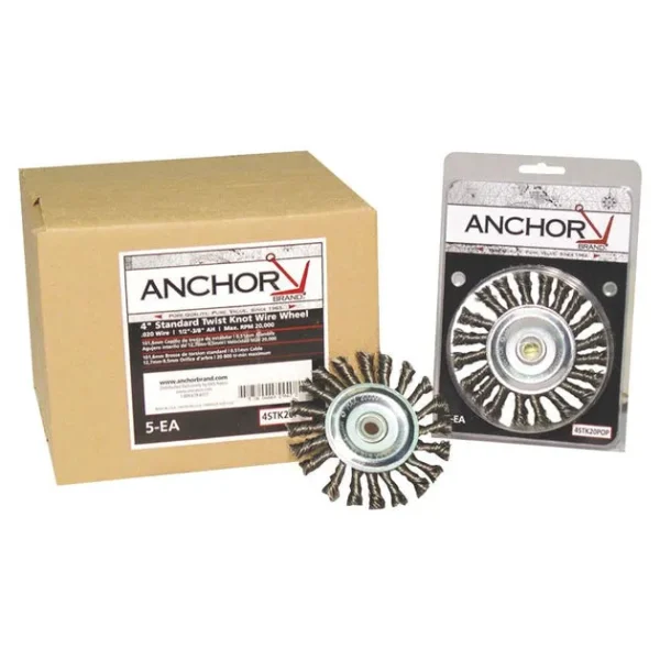 Anchor 4S58S 4″ Stainless Steel Wire Knot Wheel Brush (Box of 5)
