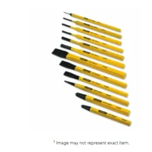 Stanley 16-299 Punch and Chisel Set, 12 Piece, Heavy Duty, 1/8″ to 1″ 1 EA