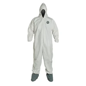 Liberty Safety NG122S/5XL PROSHIELD® 60 COVERALL WITH ATTACHED HOOD AND BOOTS, 25/BOX