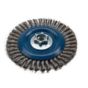 Norton Stringer Bead Knot Wire Wheel Brushes for right angle grinders 5 x .020 x 5/8-11 Pkg 10