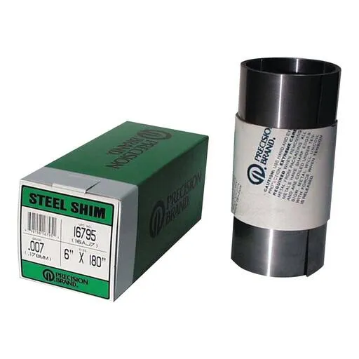 Precision Brand Steel Shim Stock Roll, Low Carbon Steel, 0.01″ x 200″ x 6″ | 605-16450