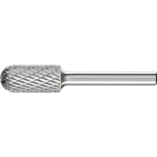 Pferd Carbide Bur – Cylind. Radius End, DBL Cut 1/2” x 1” x 1/4” Shank – SC-5 (EDP 24462)