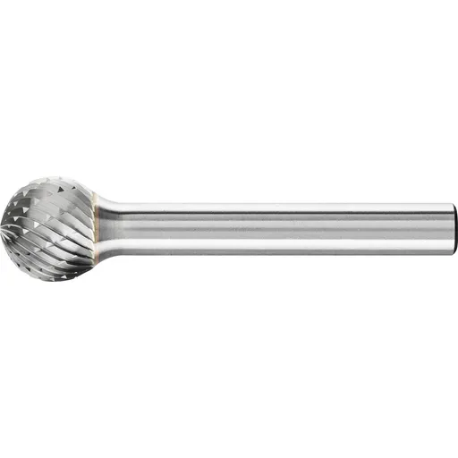 Pferd Carbide Bur – Ball Shape, DBL Cut 7/16” x 3/8” x 1/4” Shank – SD-4 (EDP 24572)