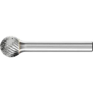 Pferd Carbide Bur – Ball Shape, DBL Cut 1/2” x 7/16” x 1/4” Shank – SD-5 ( EDP 24582)