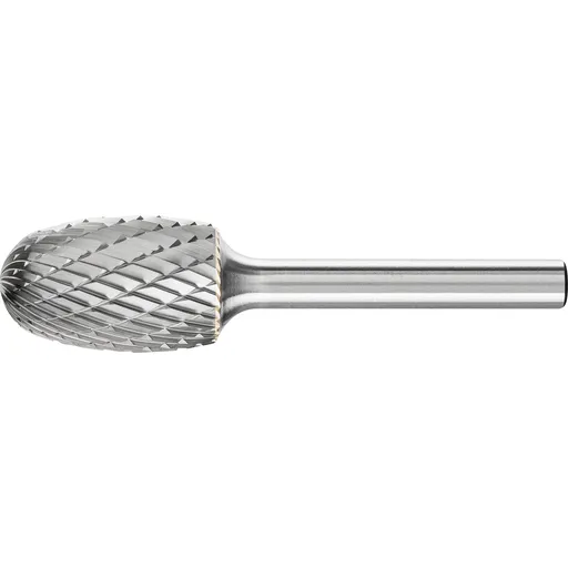 Pferd Carbide Bur – Oval Shape, DBL Cut 5/8” x 1” x 1/4” Shank – SE-6 ( EDP 24662)
