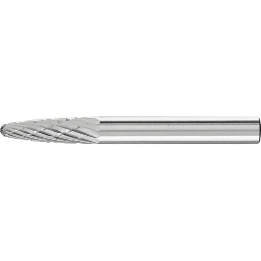 Pferd Carbide Bur – Tree Shape, DBL Cut 1/4” x 5/8” x 1/4” Shank – SF-1 ( EDP 24692)