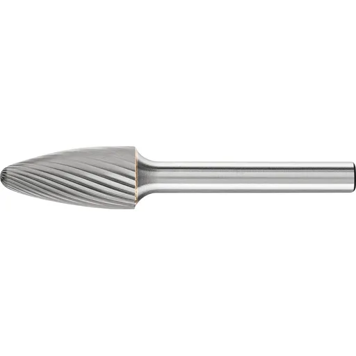 Pferd Carbide Bur – Tree Shape, SGL Cut 1/2” x 1” x 1/4” Shank – SF-5 ( EDP 24721)