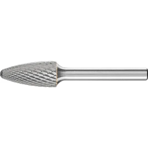 Pferd Carbide Bur – Tree Shape, DIA Cut 1/2” x 1” x 1/4” Shank – SF-5 (EDP 24723)