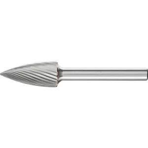 Pferd Carbide Bur – Tree Shape (Pointed), SGL Cut 1/2” x 1” x 1/4” Shank – SG-5 ( EDP 24811)