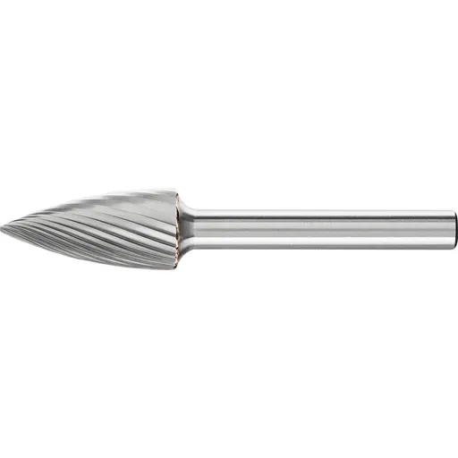 Pferd Carbide Bur – Tree Shape (Pointed), SGL Cut 1/2” x 1” x 1/4” Shank – SG-5 ( EDP 24811)