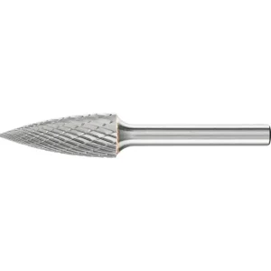 Pferd Carbide Bur – Tree Shape (Pointed), DBL Cut 1/2” x 3/4” x 1/4” Shank – SG-13 ( EDP 24822)