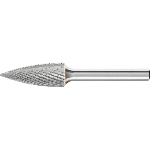Pferd Carbide Bur – Tree Shape (Pointed), DBL Cut 1/2” x 3/4” x 1/4” Shank – SG-13 ( EDP 24822)