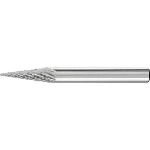 Pferd Carbide Bur – Cone (Pointed), DBL Cut 1/4” x 3/4” x 1/4” Shank – SM-2 ( EDP 25212)
