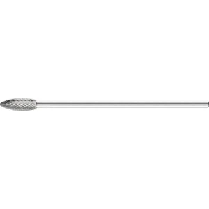 Pferd Carbide Bur – Flame Shape, DBL Cut 1/2” x 1 1/4” x 1/4” Ext. Shank – SH-5L6 ( EDP 26172)