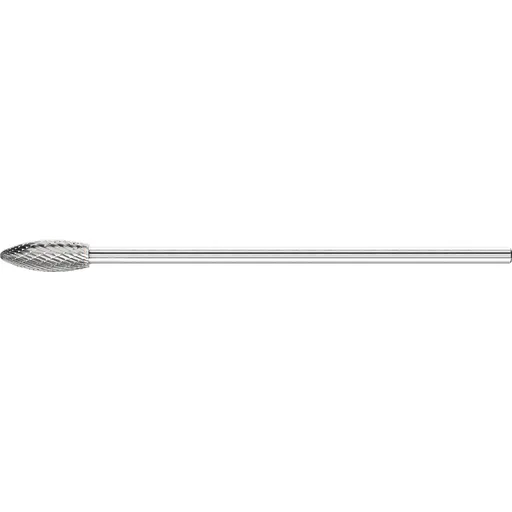 Pferd Carbide Bur – Flame Shape, DBL Cut 1/2” x 1 1/4” x 1/4” Ext. Shank – SH-5L6 ( EDP 26172)