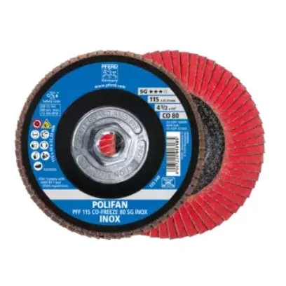 Pferd 61084 Flap Disc 4-1/2×4/8-11 80 Grit (Package of 10)
