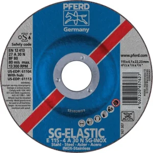 Pferd 61104 SG Elastic 4-1/2″x1/8″x7/8″ Grinding Wheel (Package of 10)