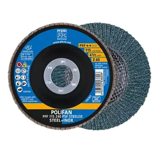 Pferd 62014 Flap Disc 4-1/2 x 7/8 40 Grit (Package of 10)