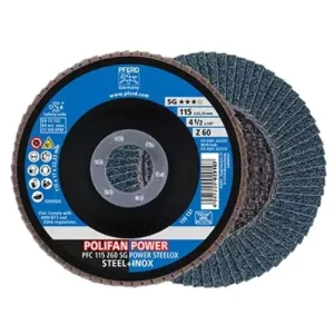 Pferd 62223 Flap Disc 4-1/2 x 7/8 60 Grit (Package of 10)