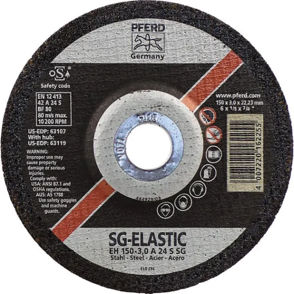 Pferd 63107 SG Elastic 6″x1/8″x7/8″ Cut-Off Wheel (Package of 25)