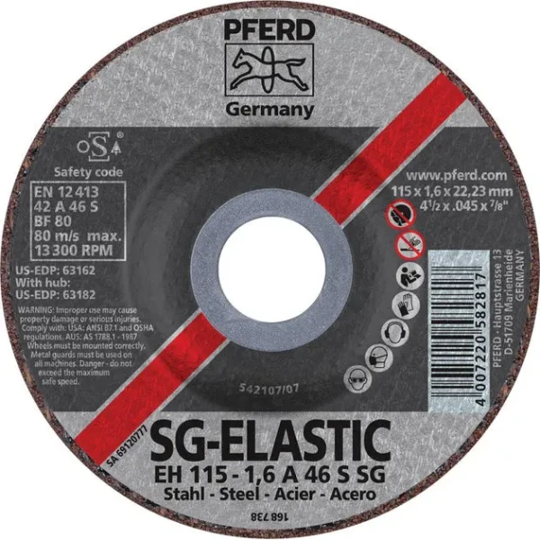 Pferd 63162 SG Elastic 4-1/2″x.045″x7/8″ Cut-Off Wheel (Package of 25)