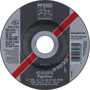 Pferd 63400 SG Elastic Pipeline 4-1/2″x1/8″x7/8″ Cut-Off Wheel (Package of 10)