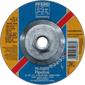 Pferd 63414 PS Forte Pipeline 4-1/2″x1/8″x5/8″ 11 Thread Cut-Off Wheel (Package of 10)