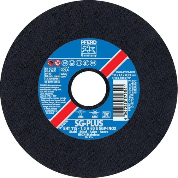 Pferd 69845 SG-Plus 4-1/2″x.040″x7/8″ Cut-Off Wheel (Package of 25)