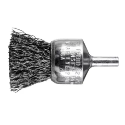 Pferd 1” Crimped Wire End Brush .014 Carbon Steel Wire, 1/4” Shank (EDP 82975) – Package of 10