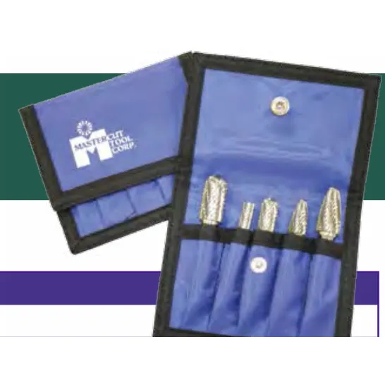 Mastercut POUCH-WL2DC 1/4″ Doublecut 4-Piece Set in Blue Wallet Pouch (1 Set)