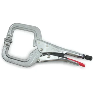 Strong Hand Locking C-Clamp w/Swivel Pads PR115S