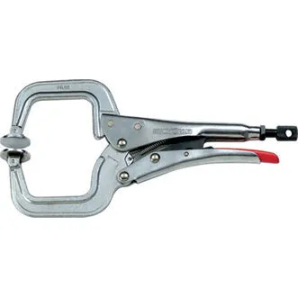 Strong Hand Locking C-Clamp w/Swivel Pads PR6S