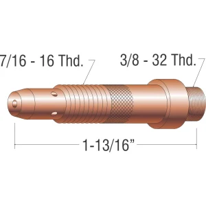 PROFAX PX10N28 COLLET BODY 1/8″ 17-18-26 SERIES TIG TORCH, 5/PACK