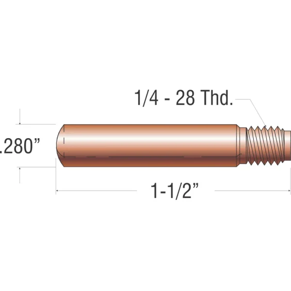 PROFAX PX14H116 CONTACT TIP, HEAVY DUTY, 1/16 (KP14H116), 25/PACK