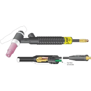PROFAX PX17FV-12R-TTC TIG TORCH PACKAGE 150 AMP F/H W/VALVE 12.5FT RUBBER POWER CABLE, W/TTC-150