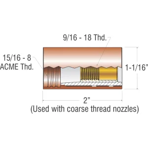 PROFAX PX34CT INSULATOR, COARSE THREAD, (KP34CT), 10/PACK