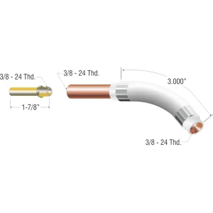 PROFAX PX62A45J CONDUCTOR TUBE 45 DEGREE-5″ JACKETED, 250AMP GUM, 5/PACK