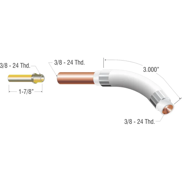 PROFAX PX62A45J CONDUCTOR TUBE 45 DEGREE-5″ JACKETED, 250AMP GUM, 5/PACK