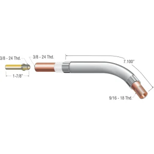 PROFAX PX64A45-9HDJ CONDUCTOR TUBE HEAVY DUTY 45 DEGREE-9″ JACKETED, 400AMP GUN, 5/PACK